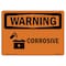 Signmission Safety Sign, OSHA WARNING, 5" Height, 7" Width, Corrosive, Landscape OS-WS-D-57-L-12534 - alternate 1